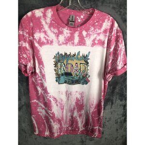 Gildan Copperhead Road Steve Earle T-Shirt Pink Tie-Dye Graphic Tee Unisex M